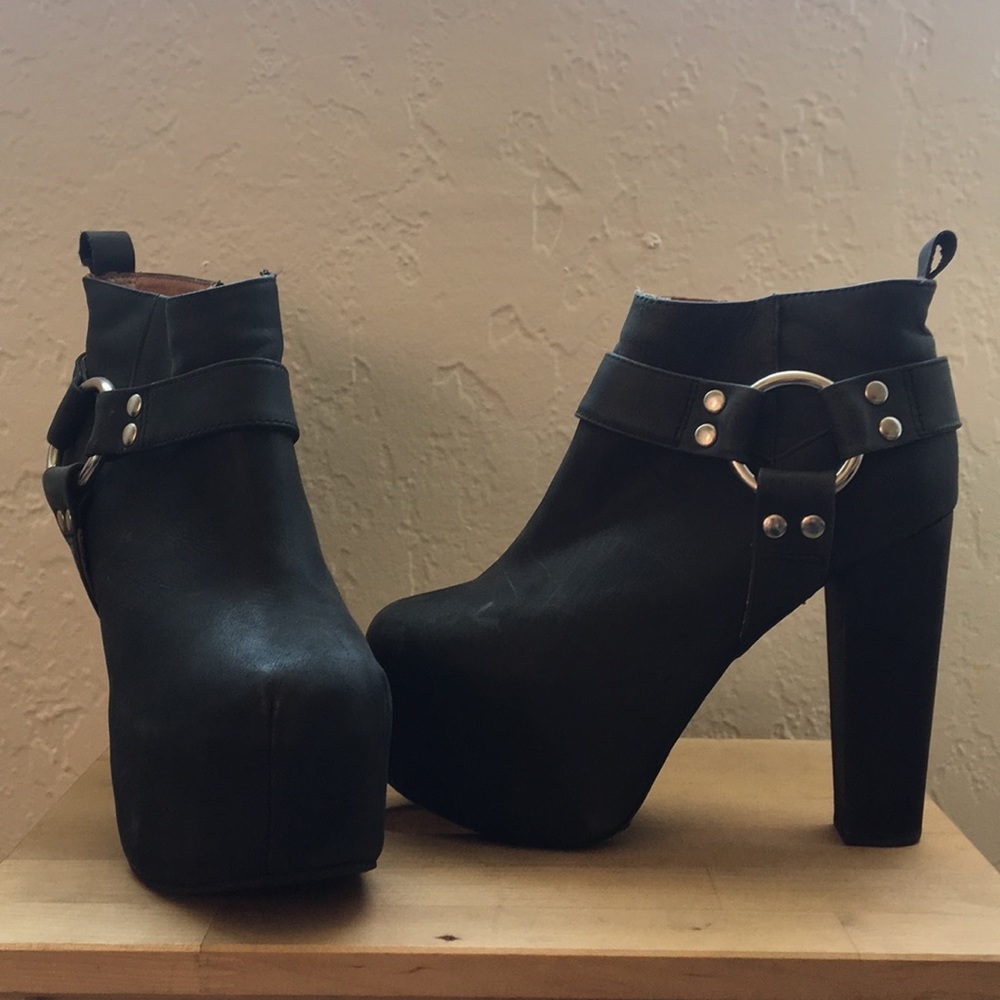 Jeffrey Campbell platform heel booties